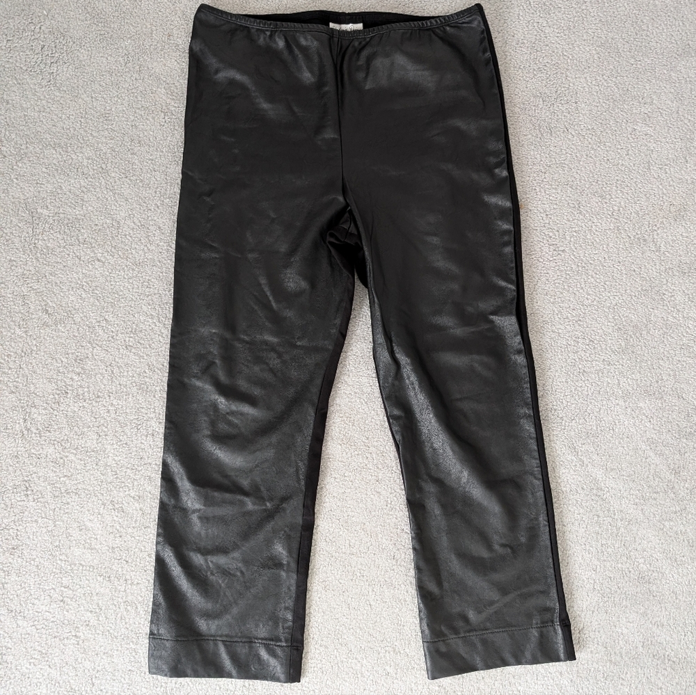 Ankle Length Faux Leather Pants